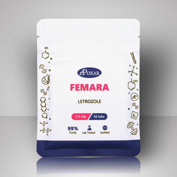 Femara 50tabs - Letrozole (Estrogen Blocker) 2.5mg/50tabs - Apoxar